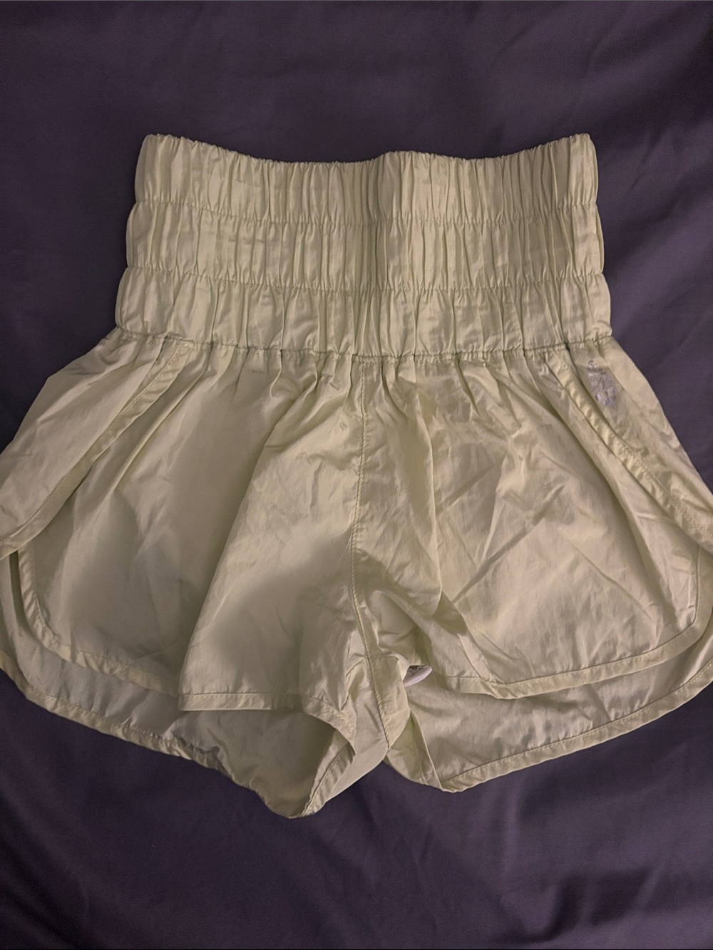 FP Movement by Free People Light Neon Yellow High-Smock Athletic Shorts